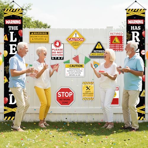 Retirement Party Decorations Kit - Funny Banners & Door Covers