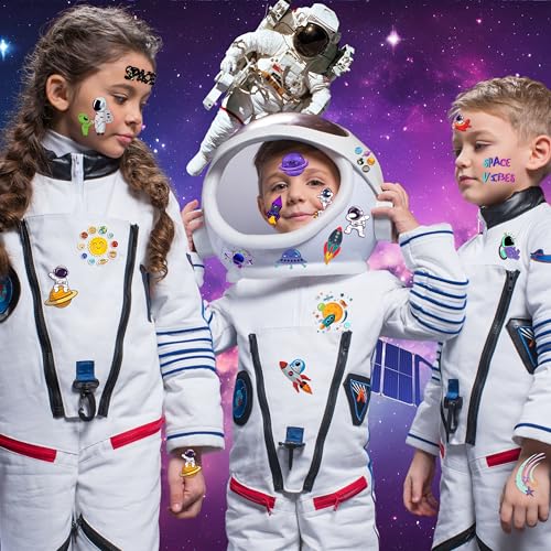 96-Pack Galaxy Temporary Tattoos for Kids – Pre-Cut Space Themed Party Favors