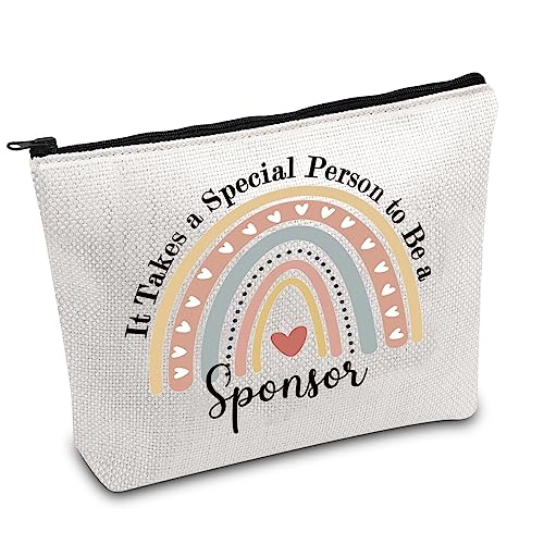 Sponsor Appreciation Makeup Bag - Addiction Recovery Sobriety Gift