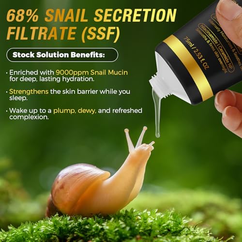 Snail Mucin Night Mask - Hydrating Peel-Off Facial Treatment 2.53 fl. oz
