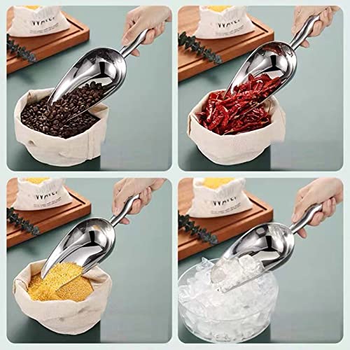 Mini Stainless Steel Ice Scoop - Heavy Duty 5 oz, Dishwasher Safe