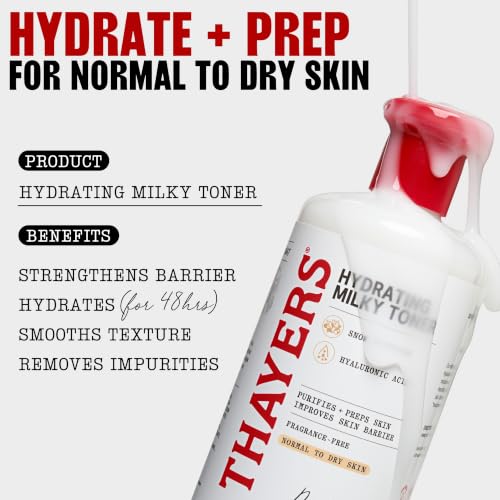 THAYERS Milky Hydrating Face Toner with Snow Mushroom 12 Fl Oz - Sensitive Skin