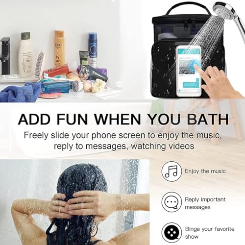 ZJSTRO Black Portable Shower Caddy - Quick Dry Mesh Toiletry Bag