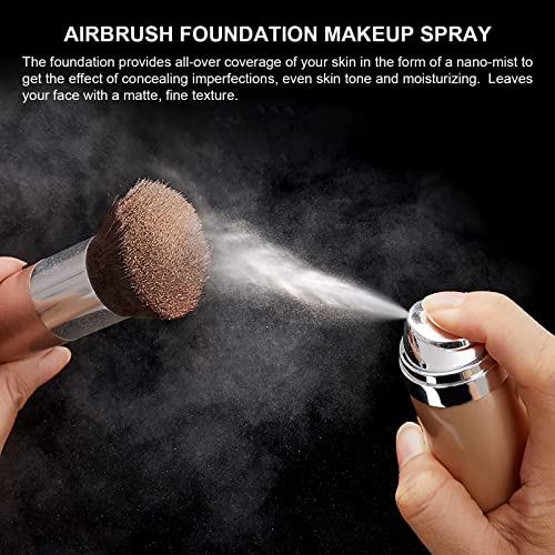 Topcent Airbrush Foundation Makeup Spray, 2.36oz Natural Matte Finish