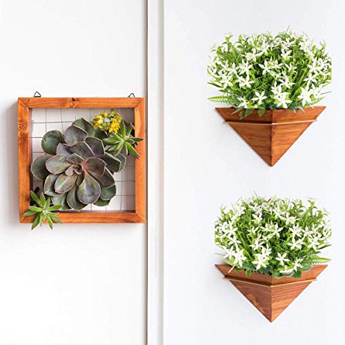 Rinlong 6Pcs UV Resistant Star Jasmine Artificial Flowers