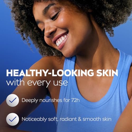 NIVEA Cocoa Butter Body Lotion for Dry Skin, 33.8 Oz - 72 Hour Moisture