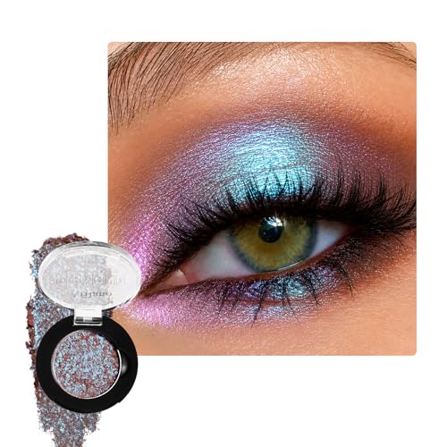 BEUSELF Unicorn Magic Purple Blue Glitter Eyeshadow - Duochrome, Long Lasting, Holographic, Multi-Use, #A29