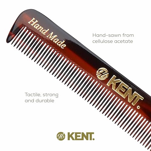 Kent Slim Jim Handmade Fine Tooth Pocket Comb for Hair and Beard