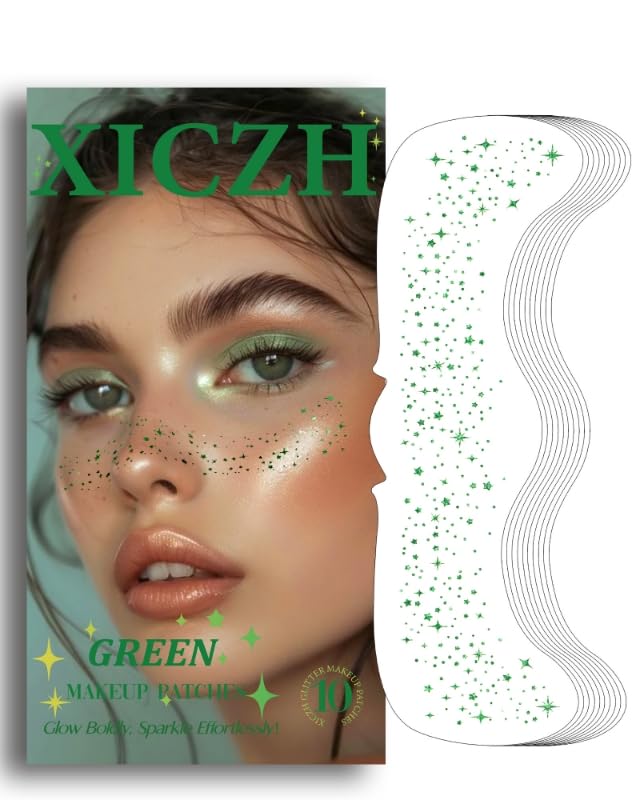 Glitter Freckles Temporary Face Tattoos - Gold Body Stickers for Festivals | 10 Pcs