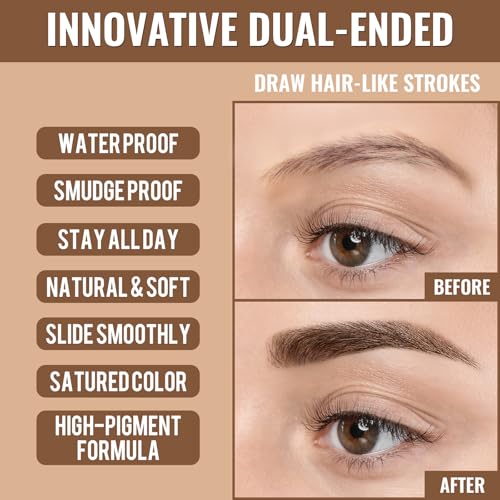 iMethod 2-in-1 Eyebrow Pen & Eyeliner - Dark Brown AB02
