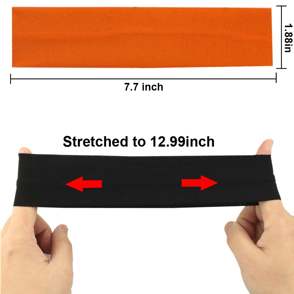 Etetevntt Yoga Headband for Women, Sports Headband for Yoga & Running, Stretch Hair Accessories Wide Band (Pack of 12)