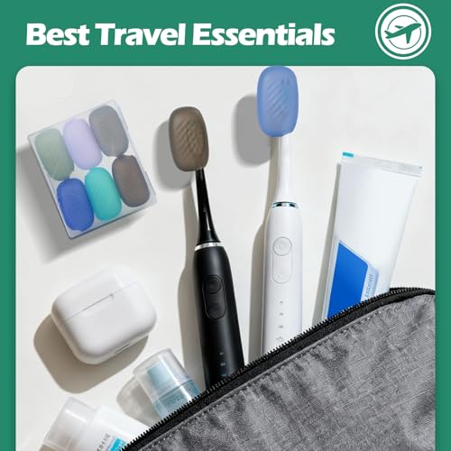 Lapfoon Silicone Toothbrush Covers - 6 Pack, Universal Fit & Hygienic