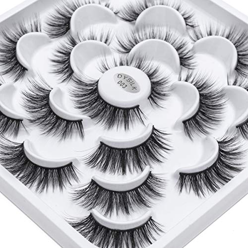 DYSILK Wild Girl 6D Faux Mink Cat Eye Lashes Fluffy, 15mm - Natural Look, Reusable