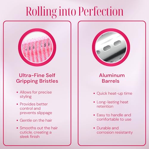 Large Multi-Colored Thermal Hair Rollers Set - 37pc with Clips & Comb