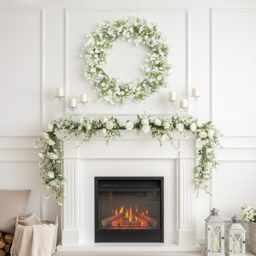 N&T NIETING 6Pcs Real Touch Artificial Baby's Breath Flowers for Home Decoration