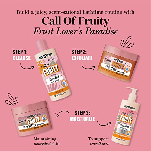 Soap & Glory Call of Fruity Vegan Body Lotion 500 ml - Hydrating Moisturizer with Coconut Oil & Aloe
