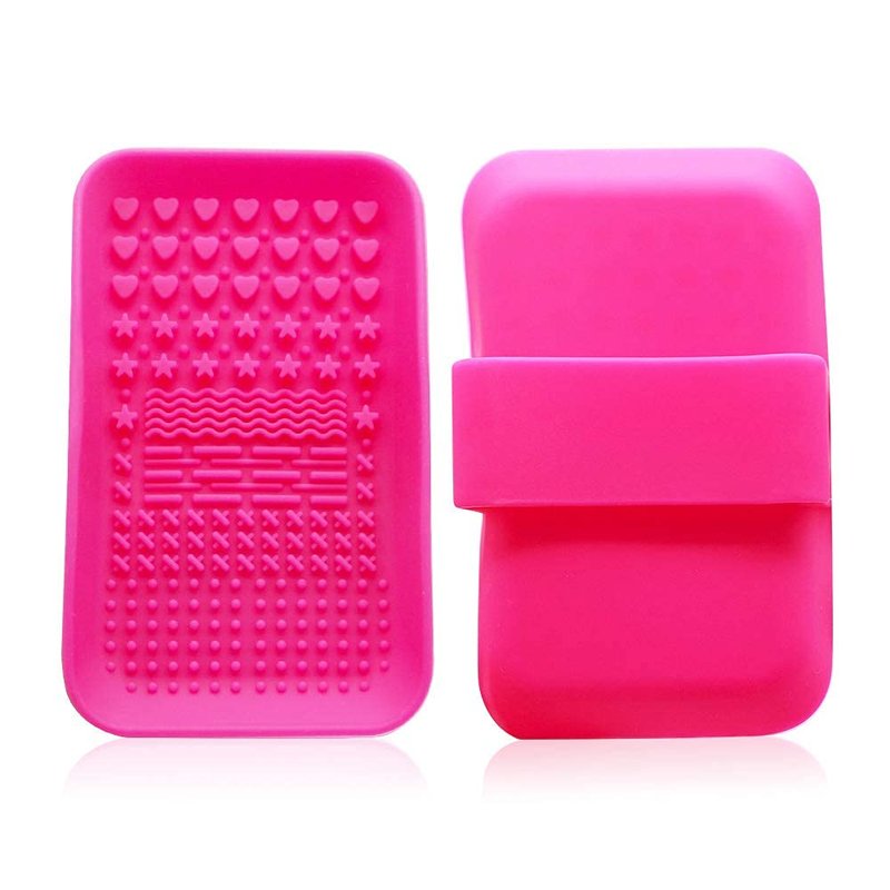 KINGZHUO Makeup Brush Cleaner Pad Cosmetic Brush Cleaning Mat Portable Washing Tool Scrubber Brush Cleansing Pad Makeup Cleaning Mat