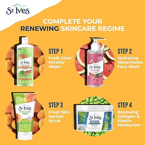 St. Ives Collagen & Elastin Face Moisturizer 10 oz Pack of 2 - Hydrating, Paraben-Free, Daily Skin Renewal for Women