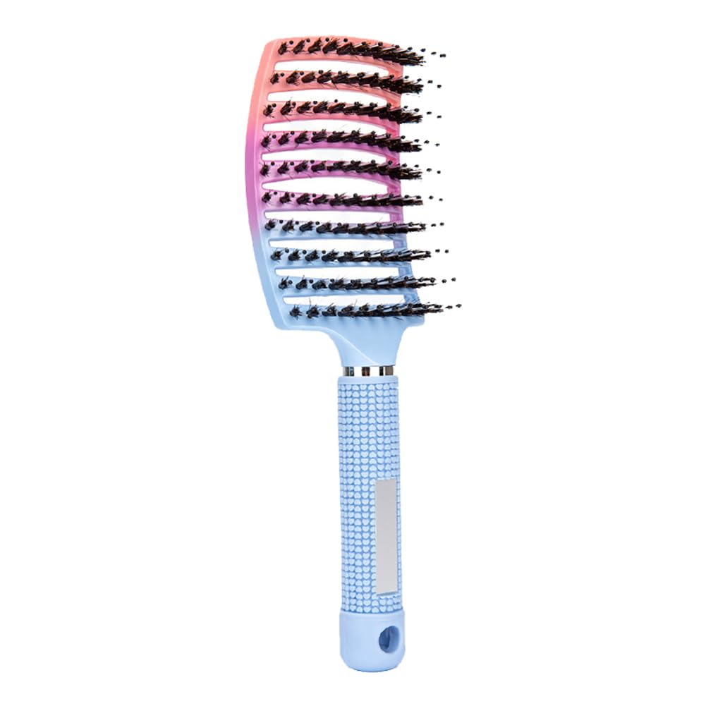 Ultra Detangling Brush - Magical Hairbrush for Wet or Dry Hair | Fast Drying, Massage Design (Pink & Purple)