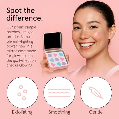 Grace & Stella 72 Pack Award-Winning Clear Pimple Patches with Mirror Case - Acne Spot Treatment