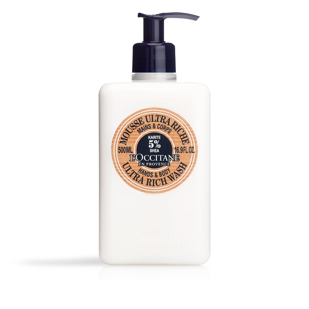L'OCCITANE Shea Butter Ultra Rich Hand & Body Wash - Gentle Foaming Cream, Classic Scent, 5% Shea Butter