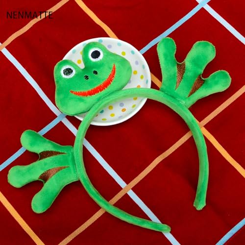 NENMATTE N1 Green Frog Headbands for Women & Girls, Animal Costume Hair Accessories
