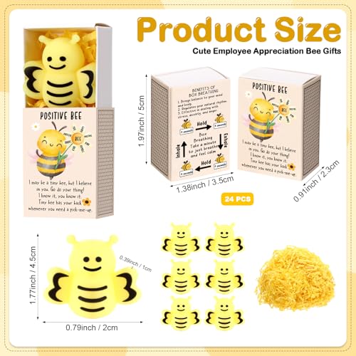 Bee Stress Balls Gift Set - 12 Positive Inspirational Toys with Boxes