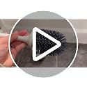 Lefree Toilet Brush and Holder Set - Curved Design for Deep Cleaning