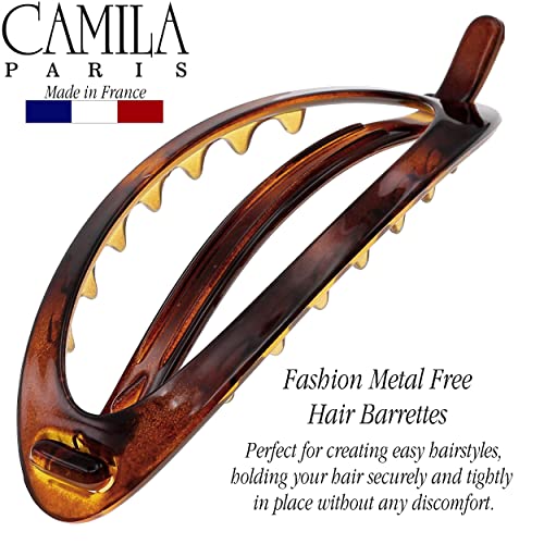 Camila Paris Tortoise Shell 4.5" Hair Barrette Clip - Strong Hold, No Slip
