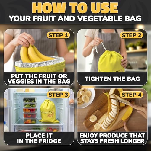 Reusable Banana Keeper with Aluminum Lining - Fresh Storage Bag