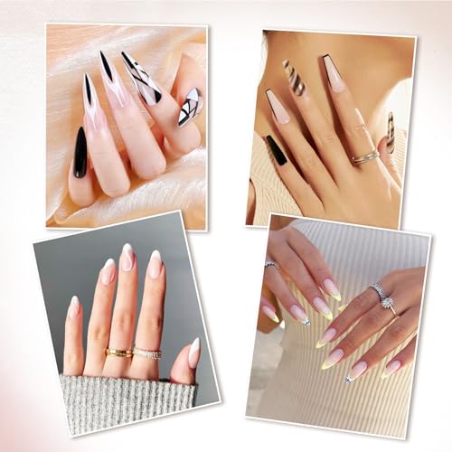 6 PCS White Nail Art Tape for DIY French Tip Manicure