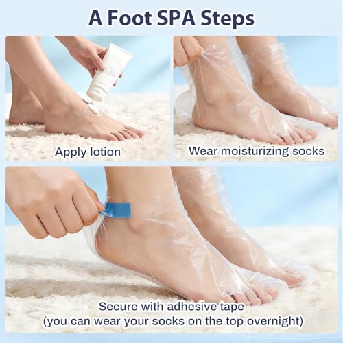 200 Pcs Disposable Foot Covers for Moisturizing & Pedicure Care