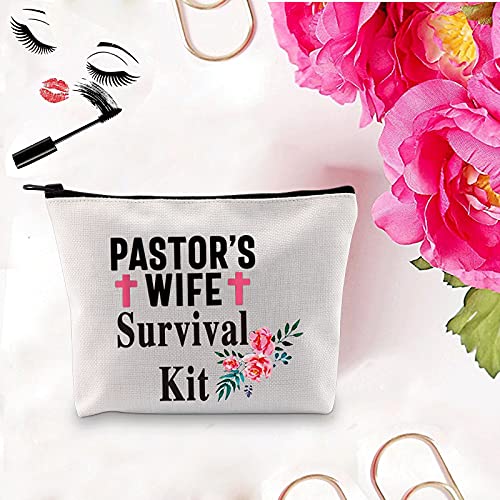 Pastor's Wife Survival Kit Cosmetic Bag Religious Gift for Pastor's Wife