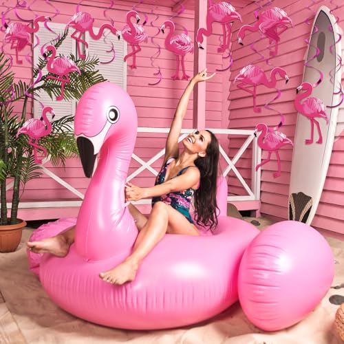 Faccito 52 Pcs Flamingo Party Hanging Swirl Decorations