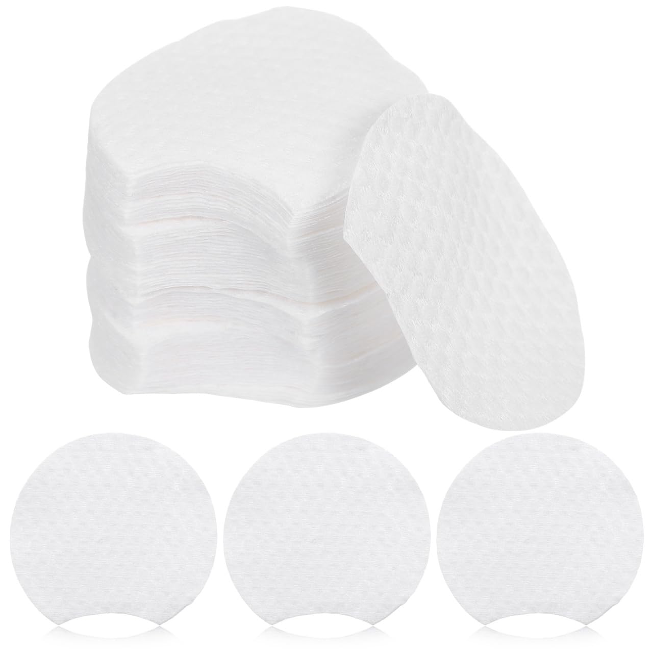 PartyKindom 600pcs Organic Cotton Facial Sponge Makeup Cleaning Pad Thick Face Skincare Wipe Non Woven Fabric Cosmetic Remover Round White 2.28 Inches Exfoliate Tool Beauty Spa Wash Cloth Accessories