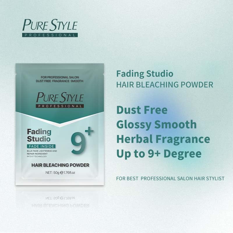 Professional Ammonia-Free Hair Bleach Powder - 50g Packets | Blue Fade Technology, Dust-Free Formula for Gentle Lightening