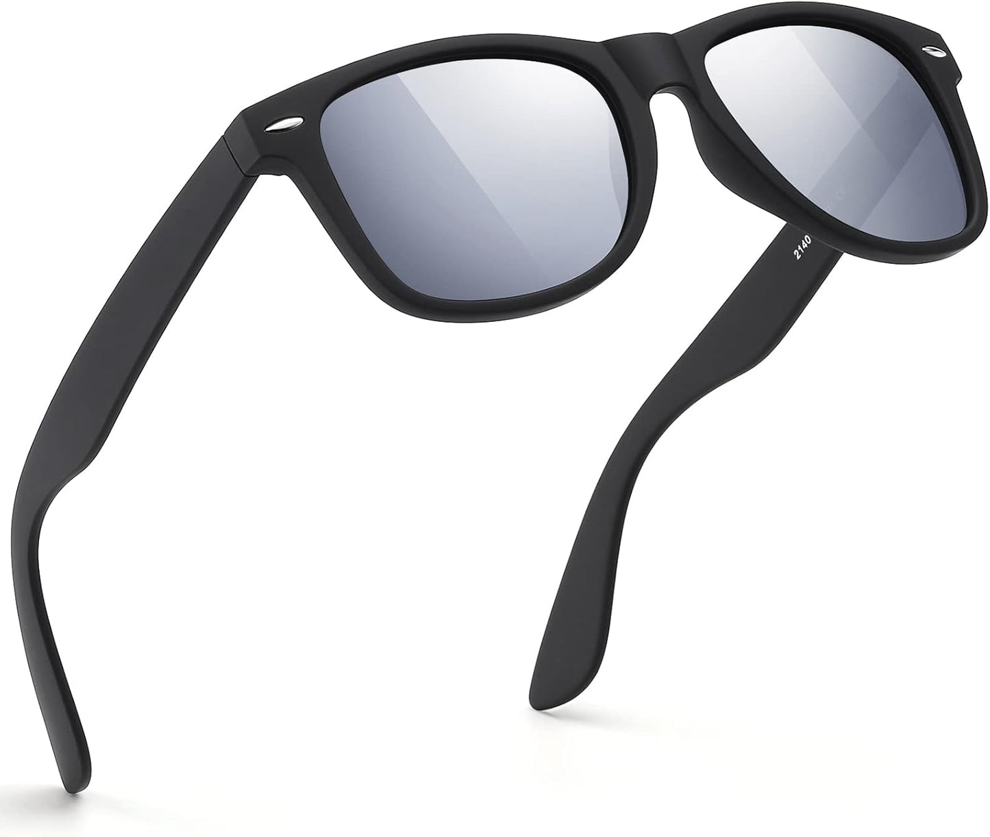 Polarized Sunglasses for Men & Women - Black Retro UV Protection for Driving & Fishing