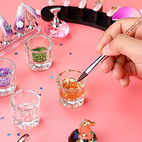 Cunhill 24-Piece Glass Dappen Dishes for Acrylic Nail Liquid and Powder