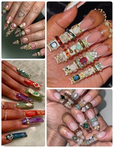 OPMADM Set of 1 Bangle Nail Charms & Gems for Nails - Luxury 3D Nail Art