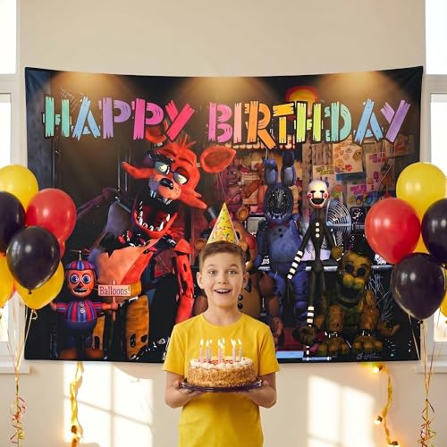 Game-Themed Birthday Backdrop - Vibrant Party Decoration