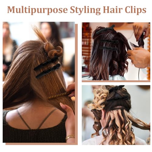 30 Pack Black Alligator Hair Clips for Styling & Sectioning