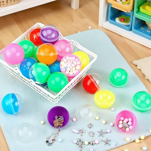50 PCS Colorful 1.77-Inch Plastic Capsule Containers for Parties