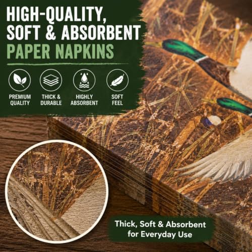 Havercamp Camo Duck Napkins - 32 Pack, 6.5 Inch Biodegradable