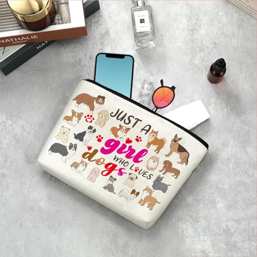 Dog Makeup Bag - Cute Puppy Paw Travel Cosmetic Pouch for Dog Lovers, Gift for Girl & Woman - Creakraft