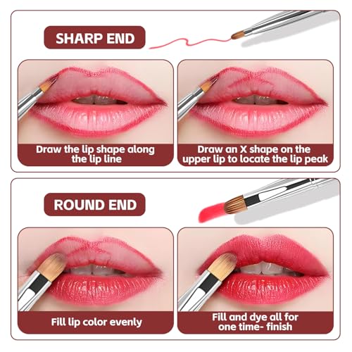 Dual Ended Retractable Lip Brush - Versatile Makeup Tool