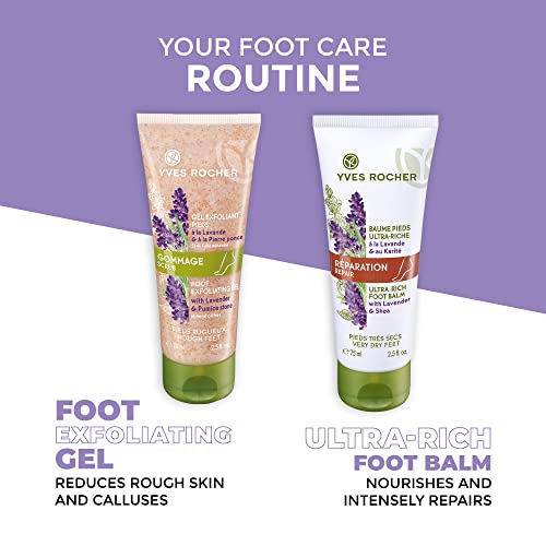 Yves Rocher Foot Exfoliating Gel - Smooth Dry Skin & Reduce Calluses, 2.5 fl oz