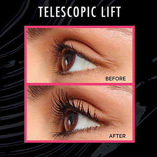 L'Oreal Paris Telescopic Lift Mascara - Lengthening & Volumizing, 36HR Wear, Black Brown
