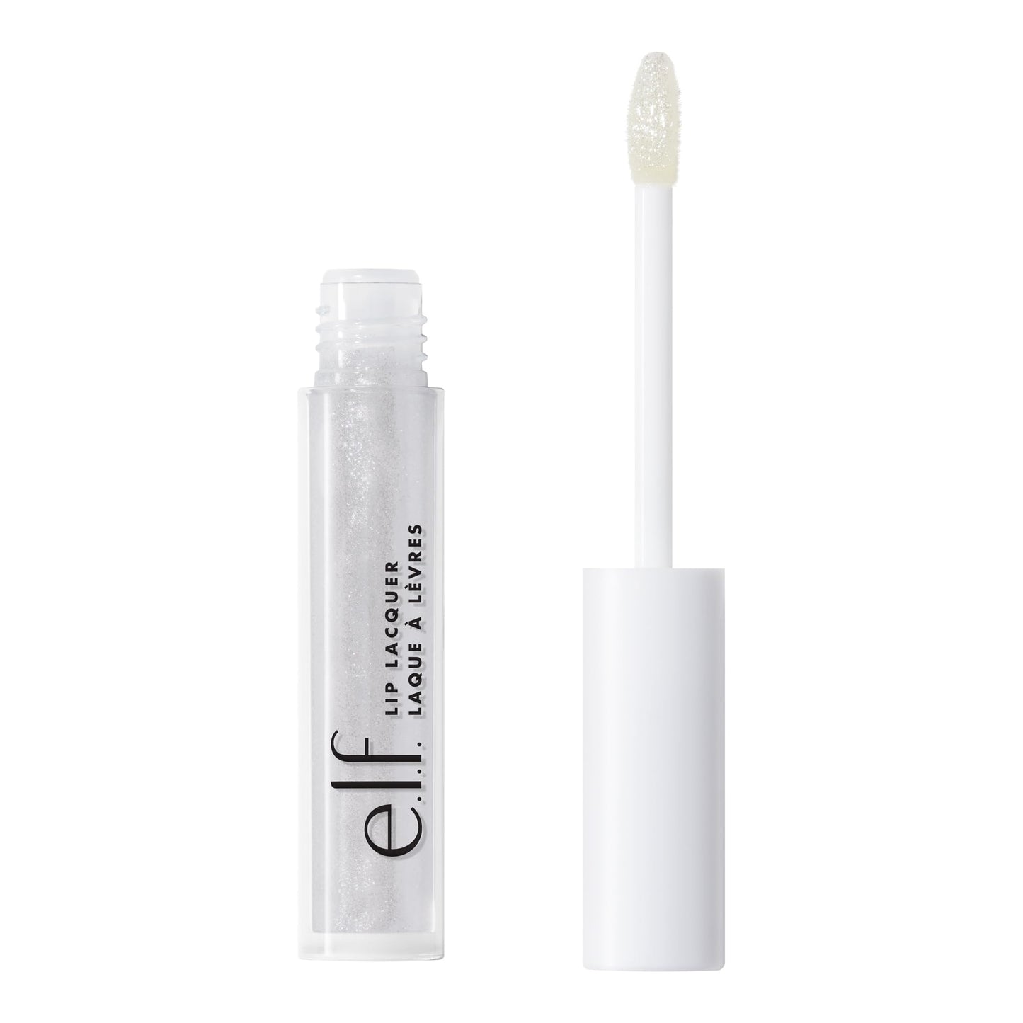 e.l.f. Lip Lacquer, Hydrating Lip Gloss, Non-Sticky Ultra-Shine with Vitamin A & E, Vegan & Cruelty-Free, Bubbles
