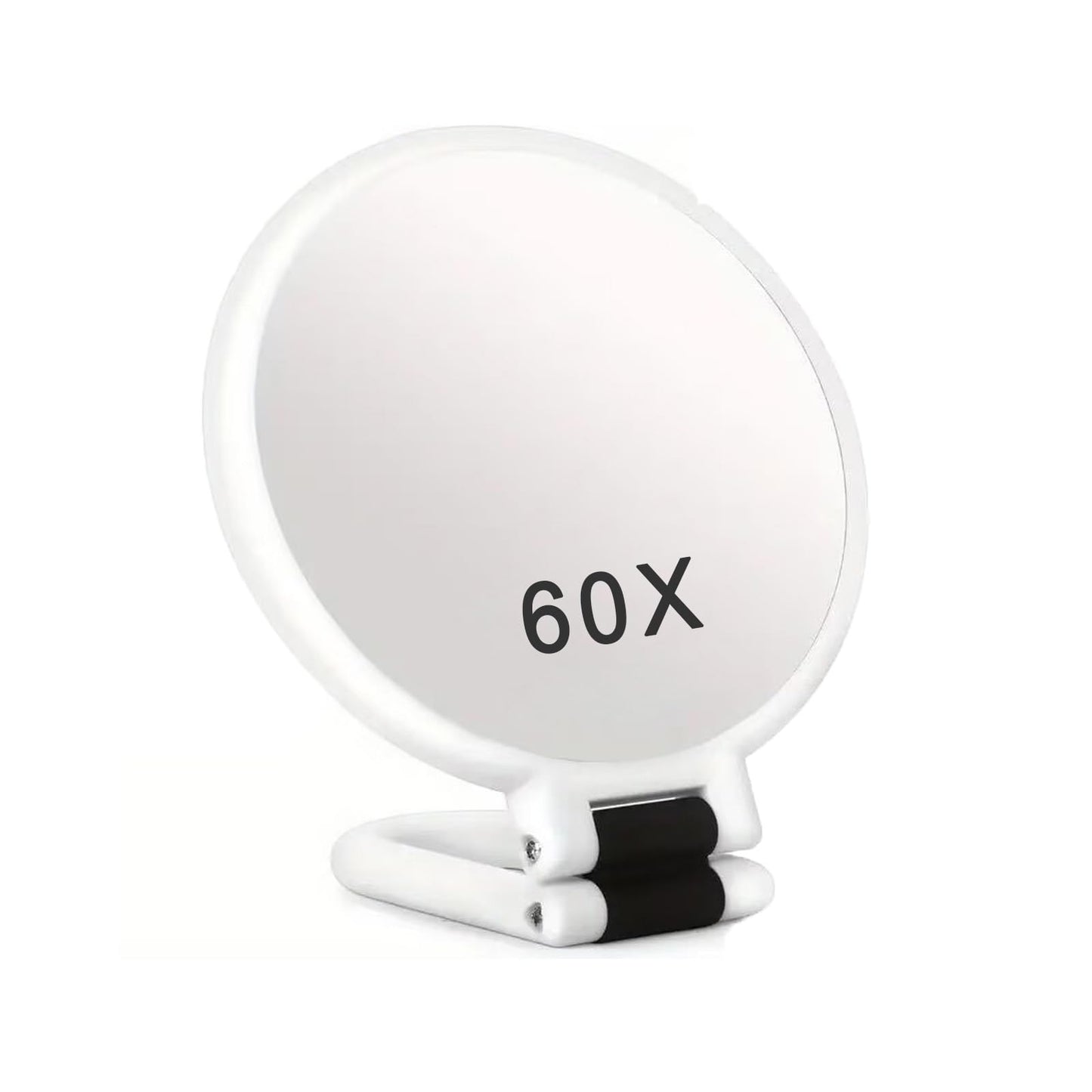 LOINRAW6 Double Sided Magnifying Handheld Mirror High Magnification Ideal for Precision Makeup Eyebrow Grooming Skincare Travel Size Desig (Black)