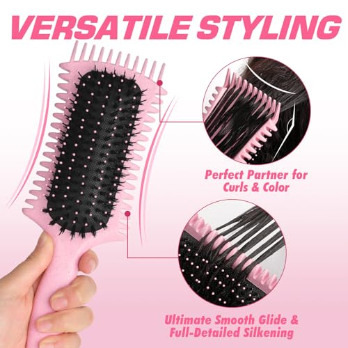 Candy Brush Pink Curl Defining Hair Brush for All Hair Types